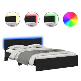 VidaXL Ramka łóżka Czarny Dąb 120 x 200 cm Materiał drewnopochodny