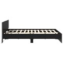 VidaXL Ramka łóżka Czarny Dąb 120 x 200 cm Materiał drewnopochodny