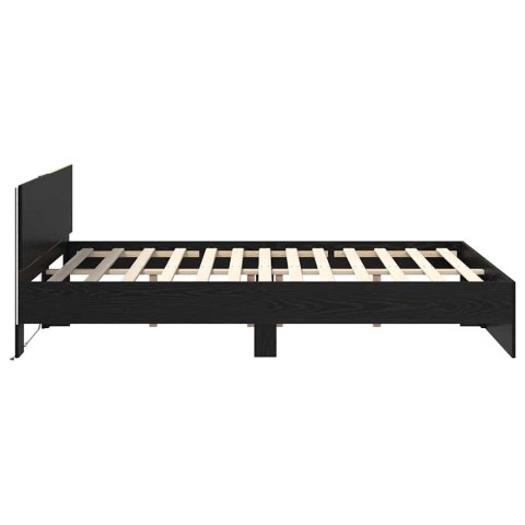 VidaXL Ramka łóżka Czarny Dąb 120 x 200 cm Materiał drewnopochodny
