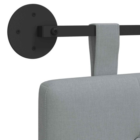 ZAGŁÓWEK WISZĄCY TAPICEROWANY TKANINA SZARY 110X55 CM