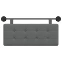 ZAGŁÓWEK WISZĄCY TAPICEROWANY TKANINA PIANKA 110X55X5 CM SZARY