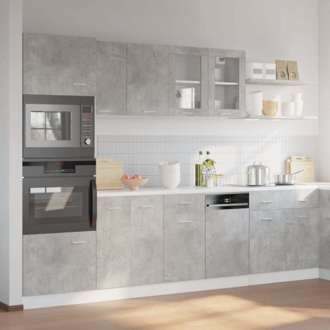 VidaXL 7-cz. zestaw szafek kuchennych, Lyon, szarość betonu