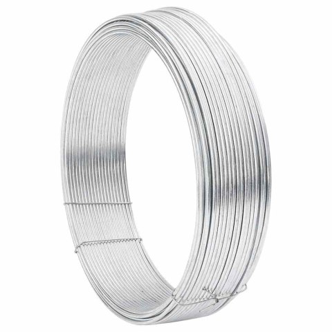 VidaXL Drut do wiązania ogrodzeń Srebrny 25 m