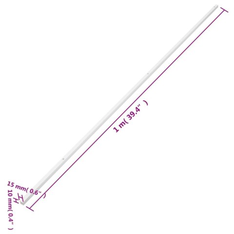 VidaXL Kanał elektroinstalacyjny, 15x10 mm, 10 m, PVC
