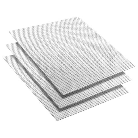 VidaXL Lustro Mozaikowe Geometryczny 3 pcs Srebrny 30 x 30 cm Szkło