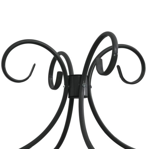 VidaXL Rama łóżka z baldachimem, czarna, metalowa, 120 x 200 cm