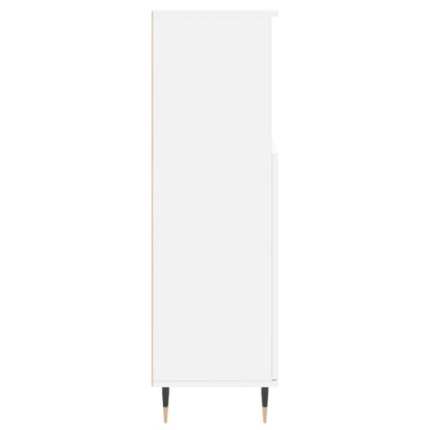 VidaXL Szafka łazienkowa, biała, 30x30x100 cm, materiał drewnopochodny