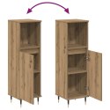 VidaXL Szafka łazienkowa, dąb artisan, 30x30x100 cm