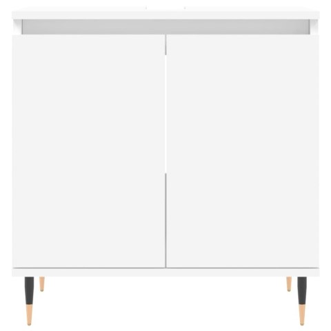 VidaXL Zestaw 3 szafek łazienkowych, biały, materiał drewnopochodny