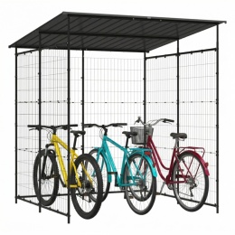 SOLIDNA STALOWA WIATA ROWEROWA MOSS 190x190x222 cm MOBILNE CENTRUM POD DACHEM