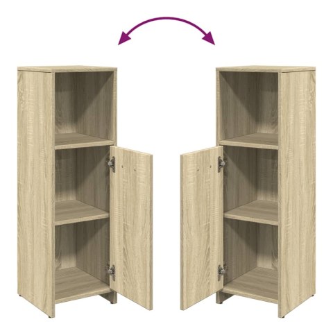 VidaXL 4-częściowy zestaw mebli łazienkowych, kolor dąb sonoma