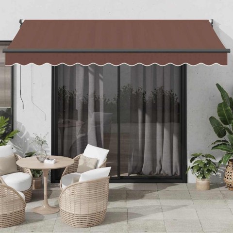 AUTOMATYCZNIE ZWIJANA MARKIZA OGRODOWA BRĄZOWA 350X250CM