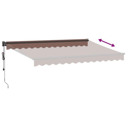 AUTOMATYCZNIE ZWIJANA MARKIZA OGRODOWA BRĄZOWA 350X250CM