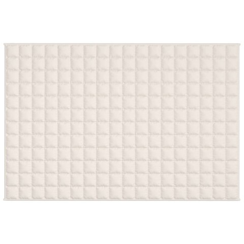 VidaXL Koc obciążeniowy, kremowy, 122x183 cm, 5 kg, tkanina