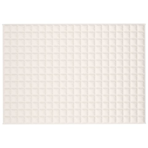 VidaXL Koc obciążeniowy, kremowy, 137x200 cm, 6 kg, tkanina