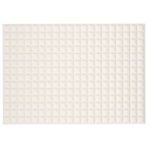 VidaXL Koc obciążeniowy, kremowy, 140x200 cm, 6 kg, tkanina