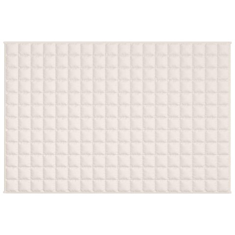 VidaXL Koc obciążeniowy, kremowy, 120x180 cm, 5 kg, tkanina