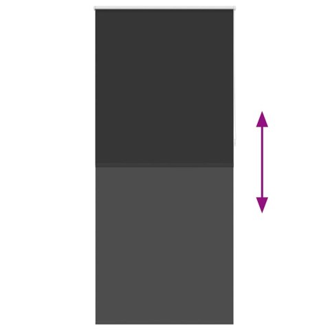 VidaXL Roleta zaciemniająca 84,4x230 cm Szerokość tkaniny 80 cm czarna