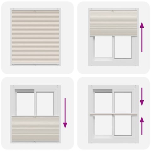 Roleta plisowana, kremowa (100x125cm).