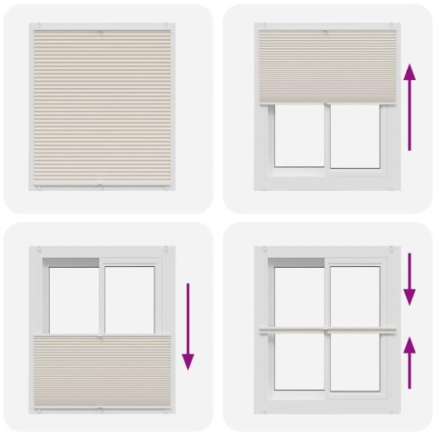 Roleta plisowana, kremowa (100x150cm)