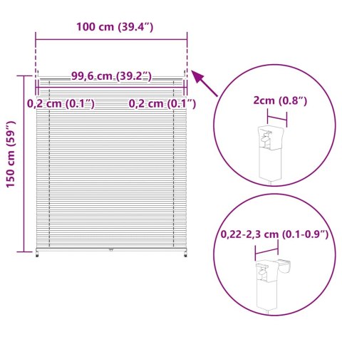 Roleta plisowana, kremowa (100x150cm)