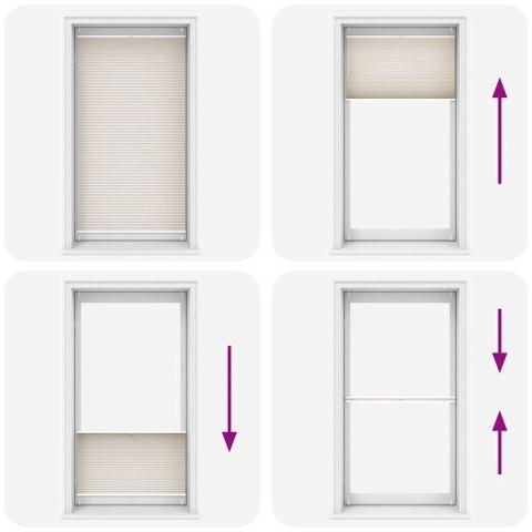 Roleta plisowana, kremowa (100x200cm)