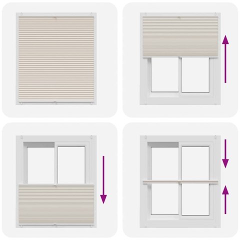 Roleta plisowana, kremowa (110x125cm).
