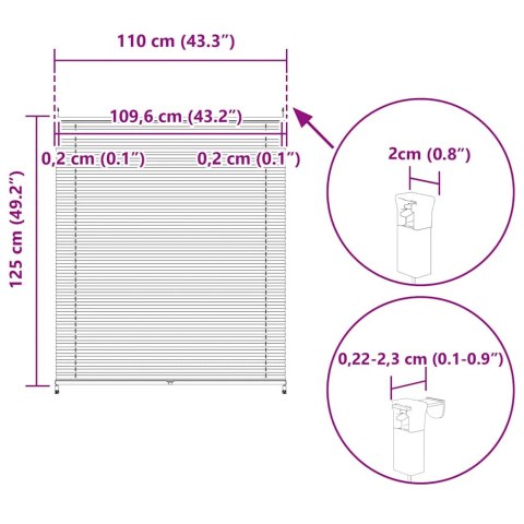 Roleta plisowana, kremowa (110x125cm).