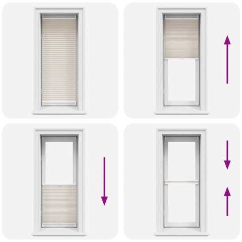 Roleta plisowana, kremowa (40x100cm)