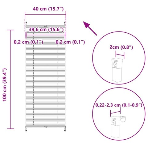 Roleta plisowana, kremowa (40x100cm)