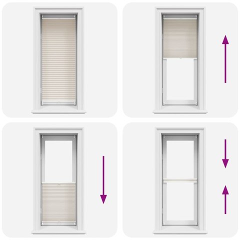 Roleta plisowana, kremowa (40x125cm).