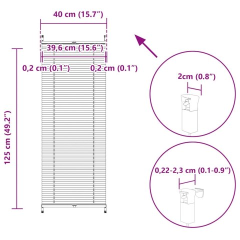 Roleta plisowana, kremowa (40x125cm).