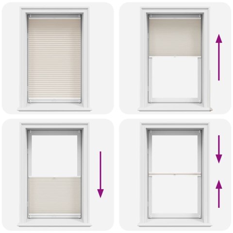 Roleta plisowana, kremowa (90 x 125 cm).