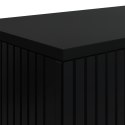 VidaXL Konsola Paski Czarny 155 x 29 x 74 cm Drewno inżynieryjne