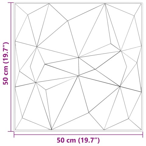 VidaXL Panele ścienne 12 pcs Beton diamentowy 50 x 50 cm Pianka XPS