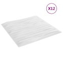 VidaXL Panele ścienne 12 pcs Biały Kamień 50 x 50 cm Pianka XPS