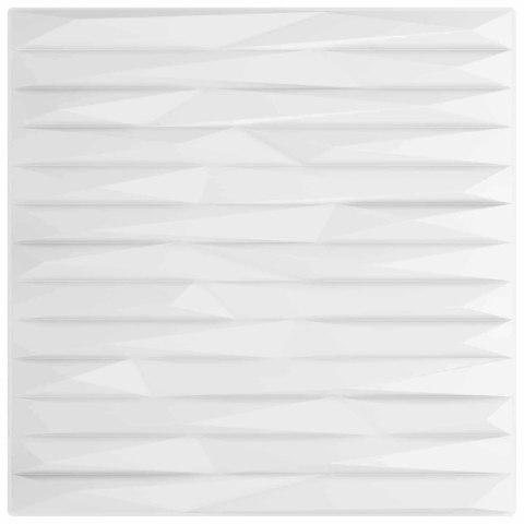 VidaXL Panele ścienne 12 pcs Biały Kamień 50 x 50 cm Pianka XPS