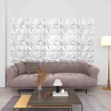 VidaXL Panele ścienne 12 pcs Biały diamentowy 50 x 50 cm Pianka XPS