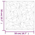 VidaXL Panele ścienne 12 pcs Czarny 50 x 50 cm Pianka XPS