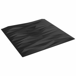 VidaXL Panele ścienne 12 pcs Czarny kamień 50 x 50 cm Pianka XPS