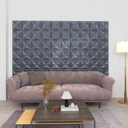VidaXL Panele ścienne 12 pcs Origami szare 50 x 50 cm Pianka XPS