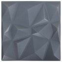 VidaXL Panele ścienne 12 pcs Origami szare 50 x 50 cm Pianka XPS
