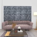 VidaXL Panele ścienne 12 pcs Szary diamentowy 50 x 50 cm Pianka XPS