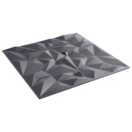 VidaXL Panele ścienne 24 pcs Ametyst szary 50 x 50 cm Pianka XPS
