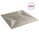 VidaXL Panele ścienne 24 pcs Beton gwiazdy 50 x 50 cm Pianka XPS