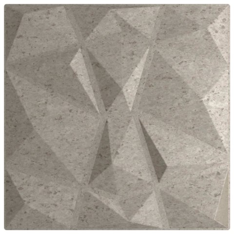 VidaXL Panele ścienne 24 pcs Betonowy Szary 50 x 50 cm Pianka XPS