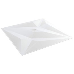 VidaXL Panele ścienne 24 pcs Biała gwiazda 50 x 50 cm Pianka XPS