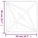VidaXL Panele ścienne 24 pcs Biała gwiazda 50 x 50 cm Pianka XPS