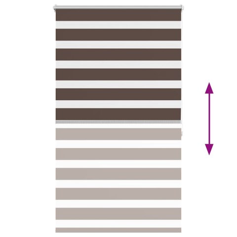 VidaXL Roleta Zebra 100,9x175 cm Szerokość tkaniny 96,7 cm kawa