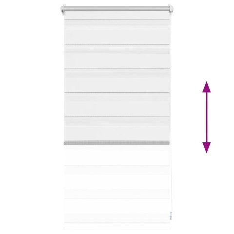 VidaXL Roleta Zebra 40,9x100 cm Szerokość materiału 36,7 cm biała